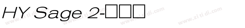 HY Sage 2字体转换